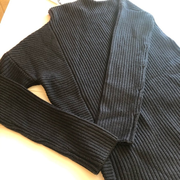 Nomia NYC Ribbed Asymmetrical Mock Turtleneck - Picture 4 of 8